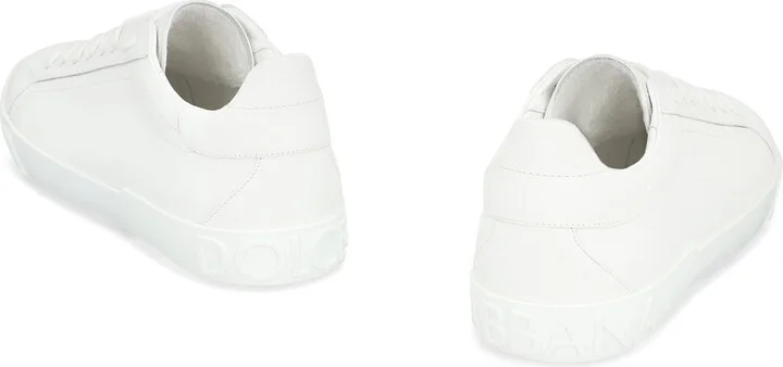 Dolce & Gabbana Portofino Vintage Leather Low-Top Sneakers - Image 4