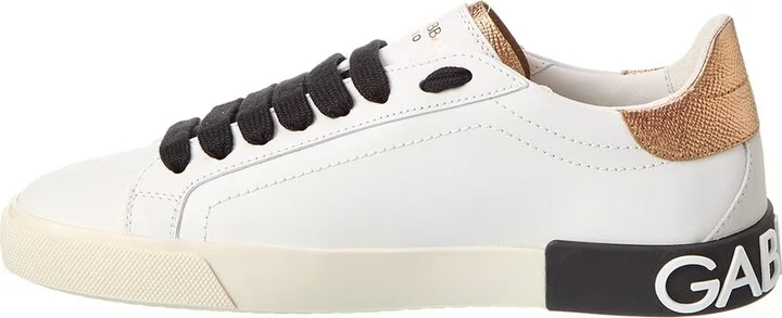 Dolce & Gabbana Portofino Vintage Leather Sneaker - Image 2