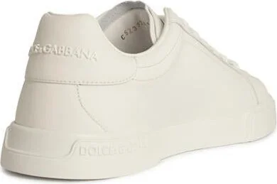 Dolce & Gabbana 'Portofino' White Leather Sneakers - Image 3