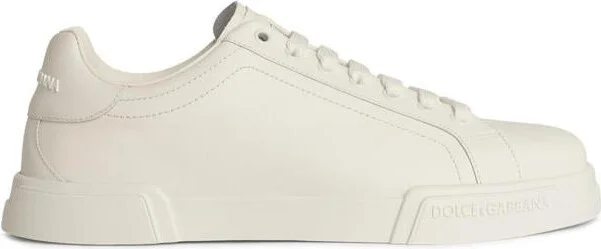 Dolce & Gabbana 'Portofino' White Leather Sneakers