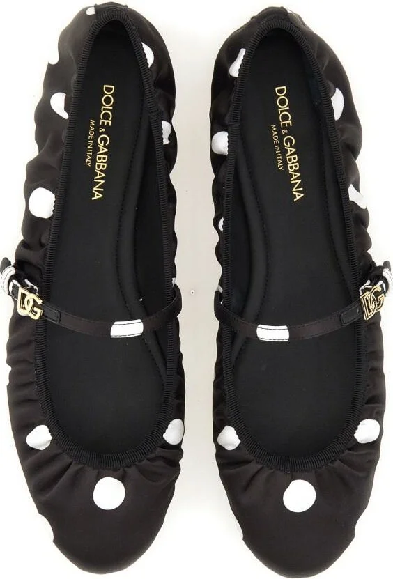 Dolce & Gabbana Printed Satin Ballerina - Image 6