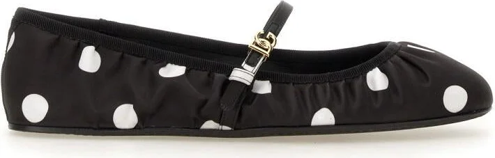 Dolce & Gabbana Printed Satin Ballerina