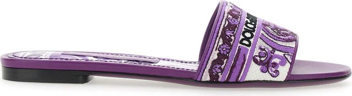 Dolce & Gabbana Purple Flats