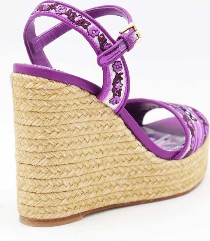 Dolce & Gabbana Purple Majolica Espadrillas - Image 3