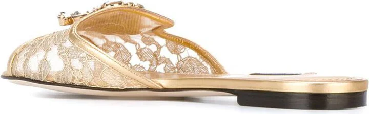 Dolce & Gabbana Rainbow Flat Lace Sandals - Image 3