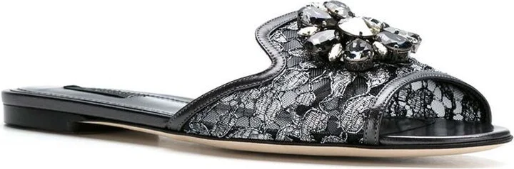 Dolce & Gabbana Rainbow Flat Lace Sandals - Image 2