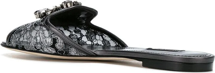 Dolce & Gabbana Rainbow Flat Lace Sandals - Image 3
