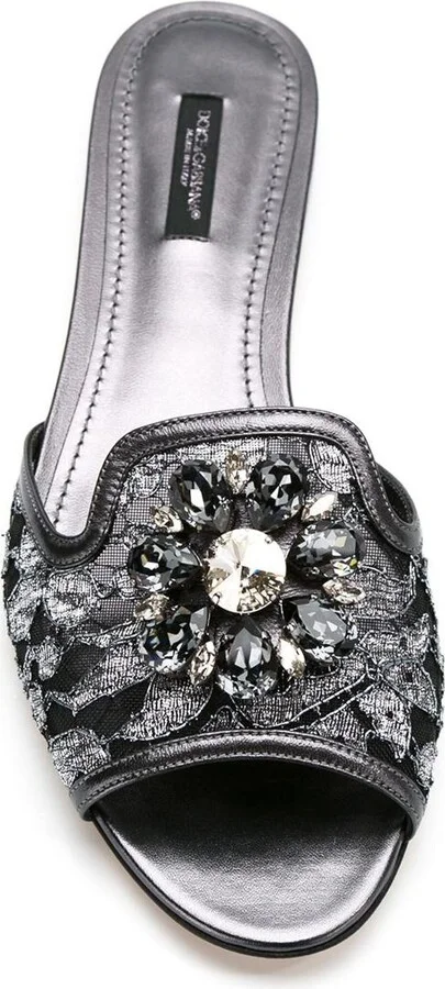 Dolce & Gabbana Rainbow Flat Lace Sandals - Image 4