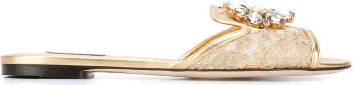 Dolce & Gabbana Rainbow Flat Lace Sandals