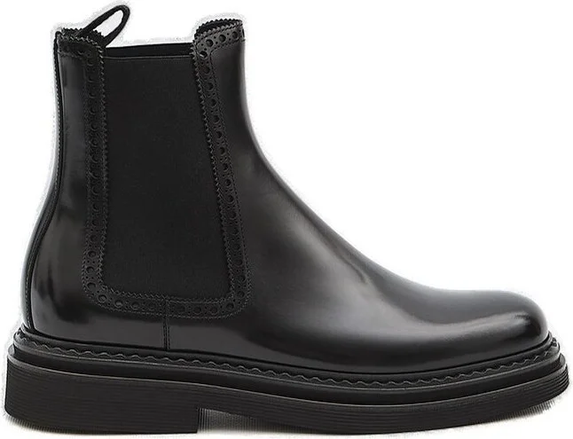 Dolce & Gabbana Round Toe Ankle Boots