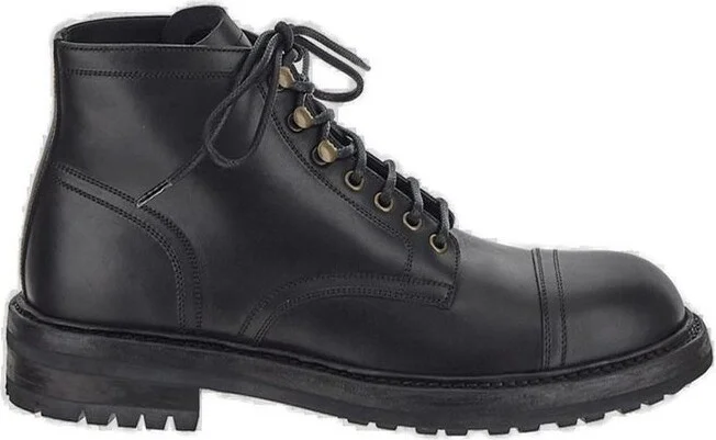 Dolce & Gabbana Round Toe Ankle Boots