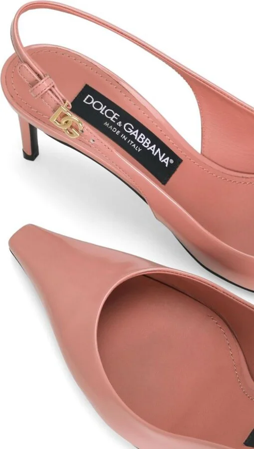 Dolce & Gabbana Salmon Pink Buckle-Fastening Slingback - Image 2