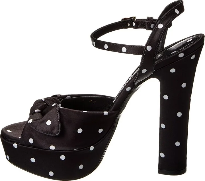 Dolce & Gabbana Satin Platform Sandal - Image 2