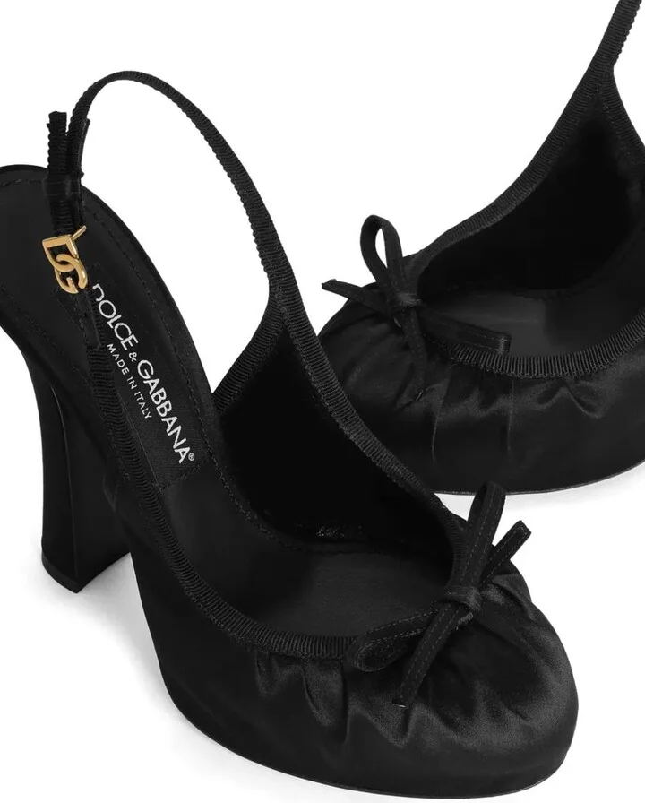 Dolce & Gabbana Satin Pumps - Image 4