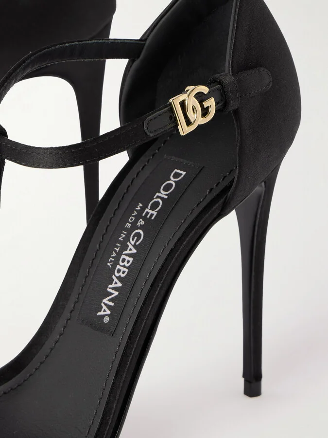 Dolce & Gabbana - Satin Sandals - Black - Image 4