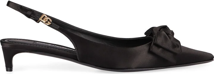 Dolce & Gabbana Satin Slingback Pumps - Image 2