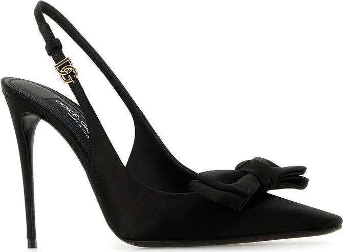 Dolce & Gabbana Satin Slingback Pumps - Image 2