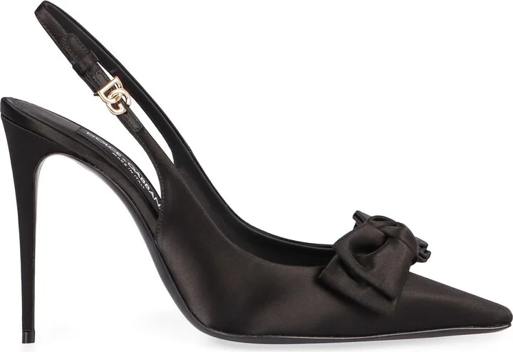 Dolce & Gabbana Satin Slingback Pumps - Image 2