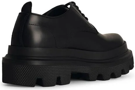 Dolce & Gabbana Scarpa 'Derby' In Matt Black Leather - Image 3