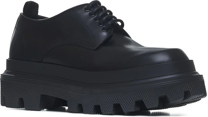 Dolce & Gabbana Scarpa 'Derby' In Matt Black Leather - Image 2