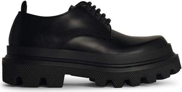 Dolce & Gabbana Scarpa 'Derby' In Matt Black Leather