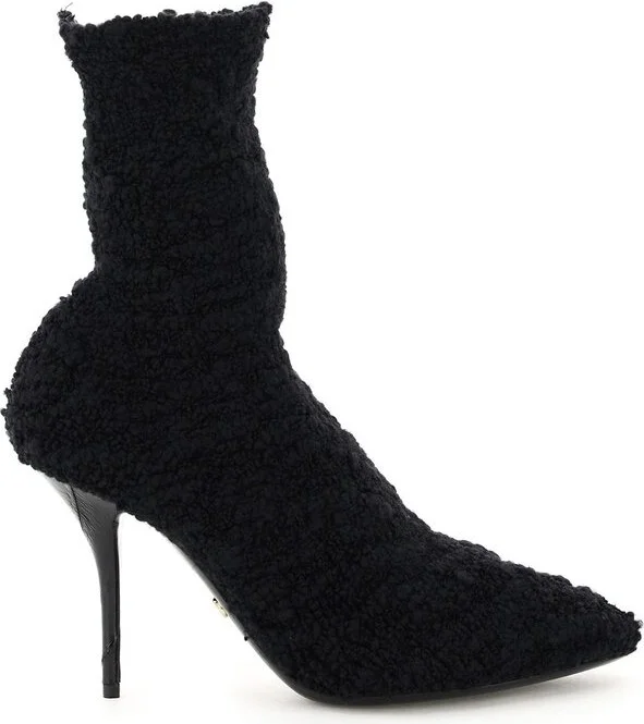 Dolce & Gabbana Shearling Pointed-Toe Boots