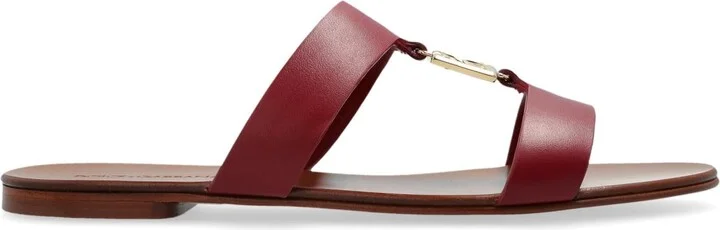 Dolce & Gabbana Slides With A Logo-shaped Appliqué