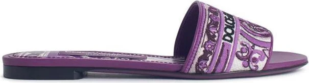 Dolce & Gabbana Slipper With Majolica Embroidery
