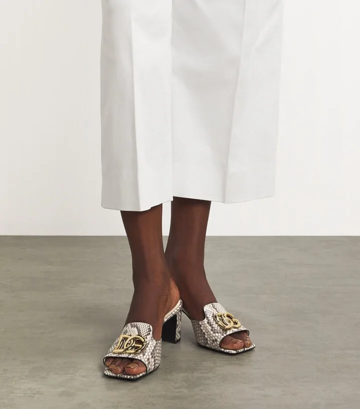 Dolce & Gabbana Snakeskin Abaya Sandals 60 - Image 2