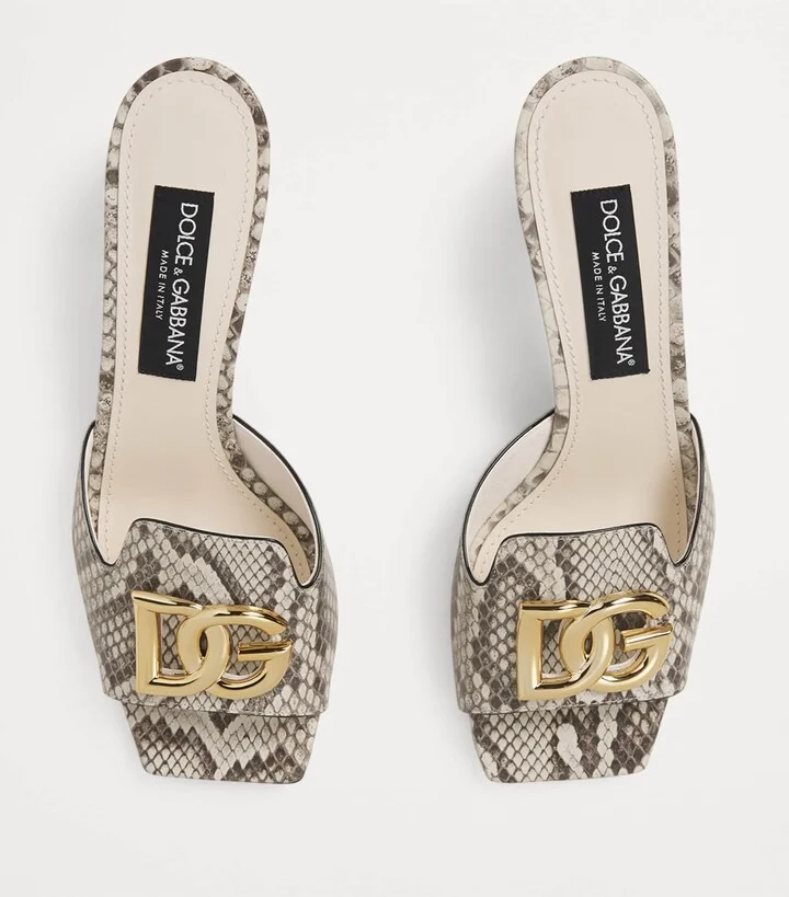 Dolce & Gabbana Snakeskin Abaya Sandals 60 - Image 3