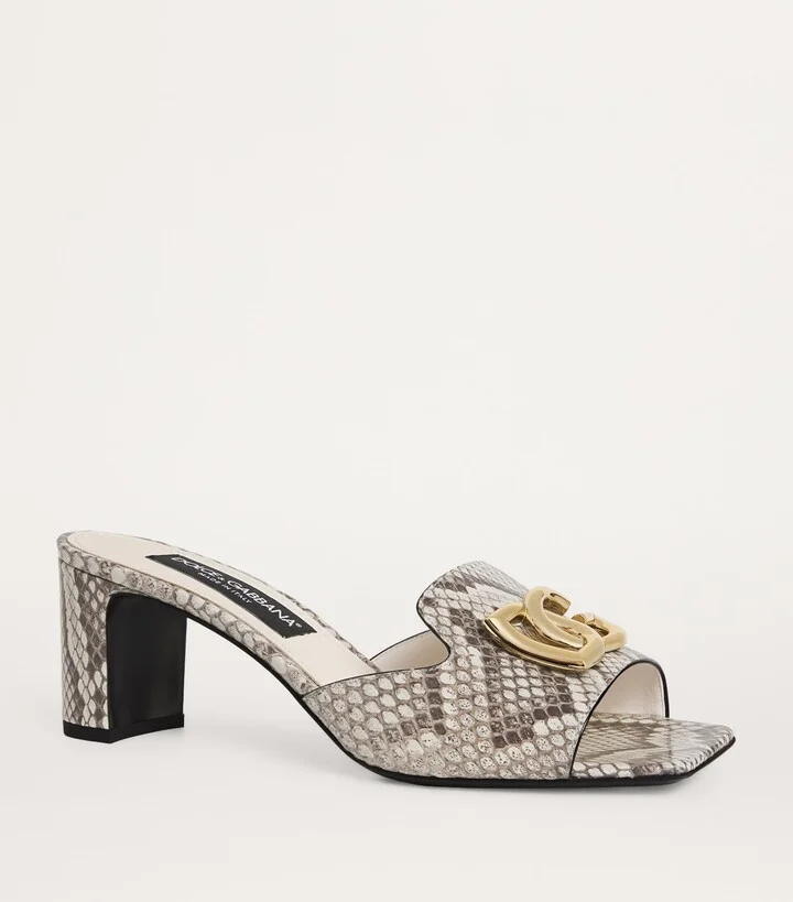 Dolce & Gabbana Snakeskin Abaya Sandals 60 - Image 5