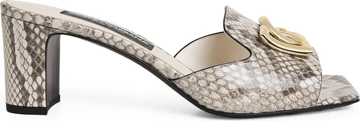 Dolce & Gabbana Snakeskin Abaya Sandals 60