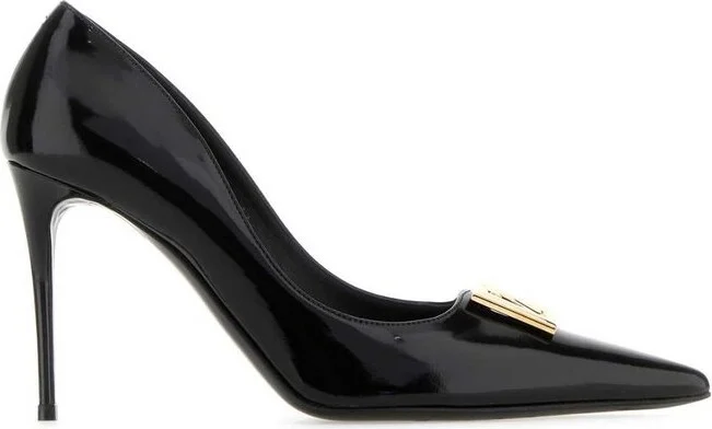 Dolce & Gabbana Stiletto Heel Logo Lettering Pumps