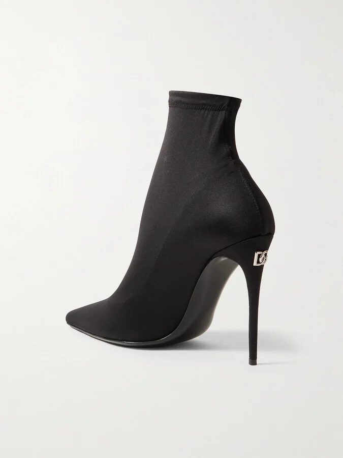 Dolce & Gabbana - Stretch-jersey Ankle Boots - Black - Image 3