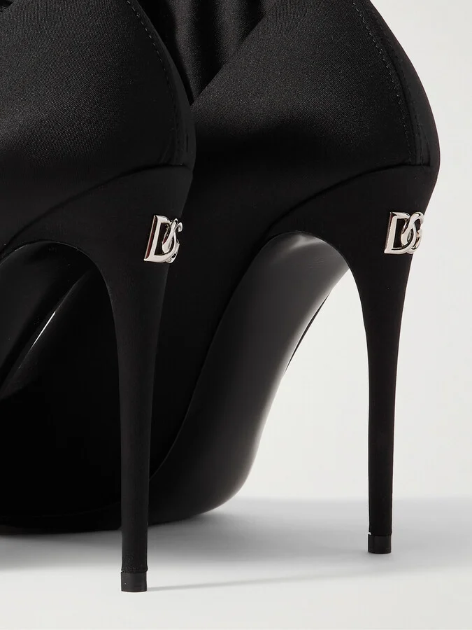 Dolce & Gabbana - Stretch-jersey Ankle Boots - Black - Image 4
