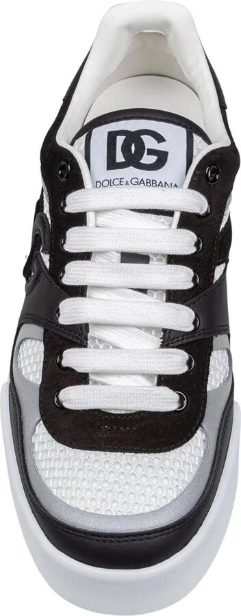 Dolce & Gabbana Strobel Portofino Light Sneaker In Calfskin And Technical Mesh - Image 3