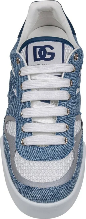Dolce & Gabbana Strobel Portofino Light Sneaker In Technical Mesh Denim - Image 3