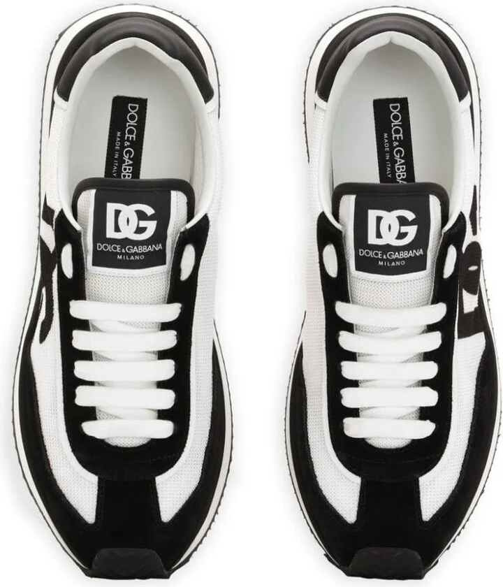 Dolce & Gabbana Suede And Mesh Dg Cushion Sneakers Shoes - Image 4