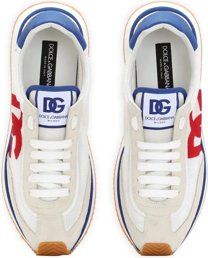 Dolce & Gabbana Suede And Mesh Dg Cushion Sneakers Shoes - Image 4