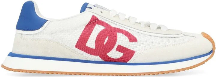 Dolce & Gabbana Suede And Mesh Dg Cushion Sneakers Shoes - Image 5