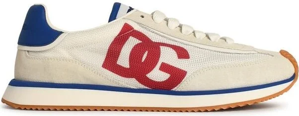 Dolce & Gabbana Suede And Mesh Dg Cushion Sneakers Shoes - Image 8