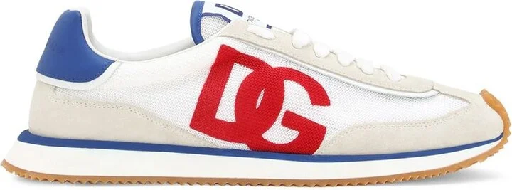 Dolce & Gabbana Suede And Mesh Dg Cushion Sneakers Shoes - Image 9