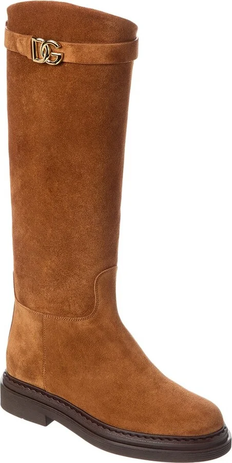 Dolce & Gabbana Suede Knee-High Boot