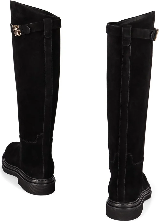 Dolce & Gabbana Suede Knee High Boots - Image 4
