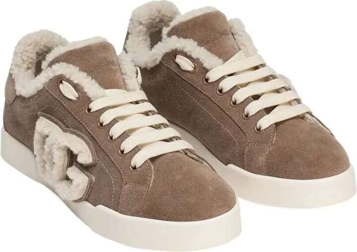 Dolce & Gabbana Suede Sneakers With Shearling Lining Shoes - Image 2