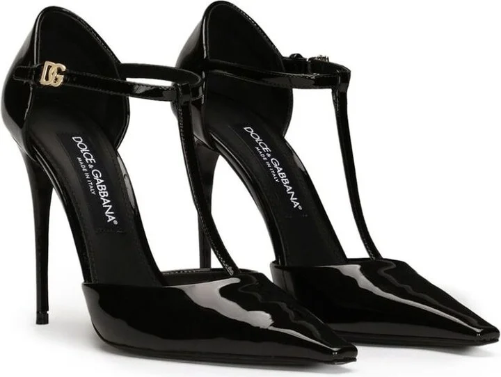 Dolce & Gabbana T-Bar Patent Leather Pumps