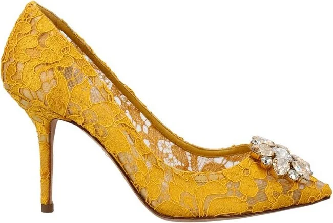 Dolce & Gabbana Taormina Lace Embellished Pumps