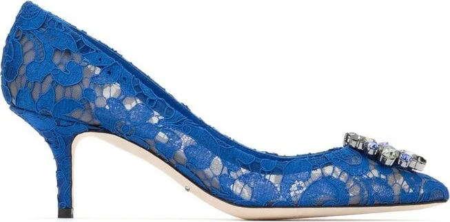 Dolce & Gabbana Taormina Lace Embellished Pumps