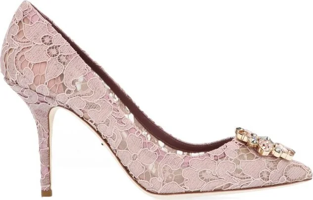 Dolce & Gabbana Taormina Lace Embellished Pumps