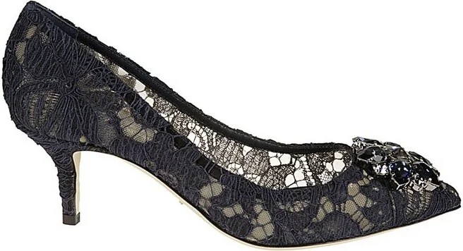 Dolce & Gabbana Taormina Lace Embellished Pumps